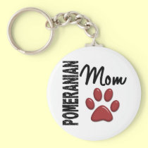 Pomeranian Mom 2 keychains