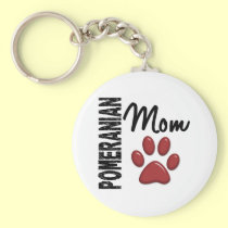 Pomeranian Mom 2 keychains