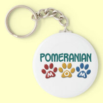 POMERANIAN Mom Paw Print 1 keychains