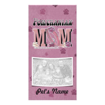 Pomeranian MOM Personalized Photo Card