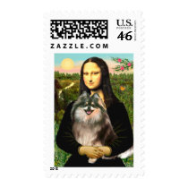 Pomeranian (parti) - Mona Lisa Stamp