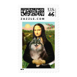 Pomeranian (parti) - Mona Lisa postage