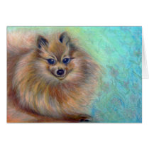 Pomeranian Pastel Card Art cards