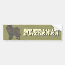 Pomeranian Pegatina De Parachoque