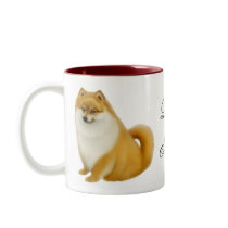 Pomeranian Pom Mom Mug by twopurringcats Pomeranian Pom Mom Mug