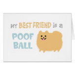 Pomeranian Poof Ball Card