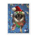 POMERANIAN SANTA postcards
