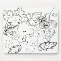 Pomeranian Sketch Mouse Pad mousepads by artology Pomeranian Sketch Mouse Pad mousepads