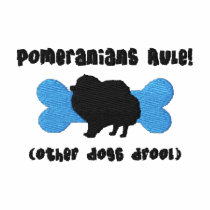 Pomeranians Rule Embroidered Shirt (T-Shirt) embroidered shirts by MenagerieMayhem Pomeranians Rule Embroidered Shirt (T-Shirt) embroidered shirts