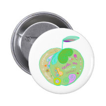 pomme pinback button