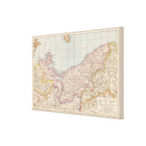 Pommern Atlas Map Canvas Prints