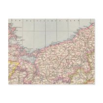 Pommern Atlas Map Postcard