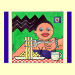 PoMoGirl Dining Postcard postcards
