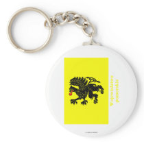 Pomorskie - Pomerania flag with name Key Chains