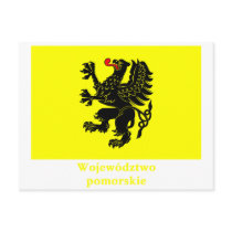 Pomorskie - Pomerania flag with name Post Card