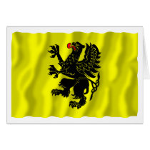 Pomorskie - Pomerania waving flag Cards