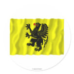 Pomorskie - Pomerania waving flag Round Stickers