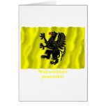 Pomorskie - Pomerania waving flag with name Greeting Cards