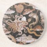 POMPEII COLLECTION / OCEAN - SEA LIFE SCENE BEVERAGE COASTER