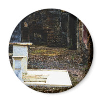 Pompeii - Courtyard with white marble fountains magnets by gothicarts Pompeii - Courtyard with white marble fountains magnets
