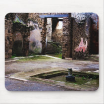 Pompeii - Inner court of ancient Pompeiian house mousepads by gothicarts Pompeii - Inner court of ancient Pompeiian house mousepads