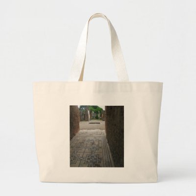 Pompeii Mosaic Floor Canvas Bags by gothicarts. Floor Mosaic from Pompeii