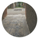 Pompeii Mosaic Floor Round Sticker