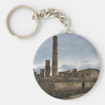 Pompeii - The remaining columns of ancient temple Key Chain