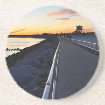 Ponce Inlet Beach Sunset Jetty Florida Coaster