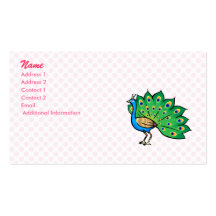 Ponce Peacock Business Cards
