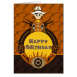 Poncho Cowboy Party Card