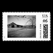 Pond and Barn stamps