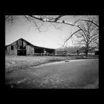 Pond and Barn, Warren County Tennessee posters