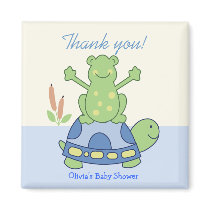 Pond Friends Frog & Turtle Customized Favor Magnet