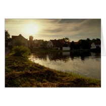 Pond in the Village Greeting Card