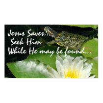 Pond Jesus Saves Card business cards