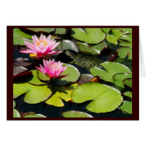 Pond Lilypad & Turtle Card