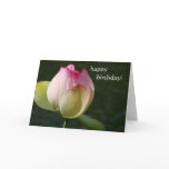 Pond Lotus Flower Birthday Card