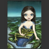 Pond mermaid and Lily the frog t-shirts by tanyabond Pond mermaid and Lily the frog t-shirts
