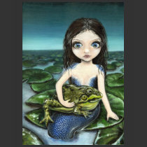 Pond mermaid and Lily the frog t-shirts by tanyabond Pond mermaid and Lily the frog t-shirts