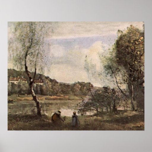 Pond of Ville d'Avray by Jean-Baptiste Corot Posters