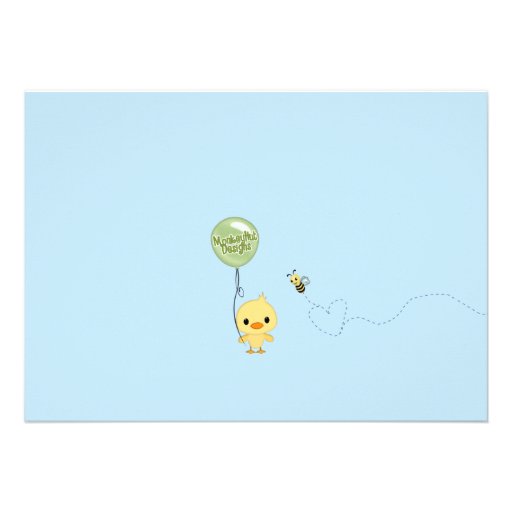 Pond Pals Duck Baby Shower Invitation Frog Turtle
