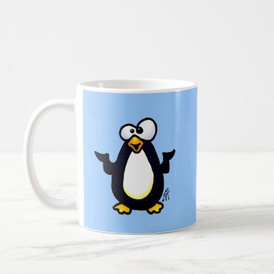 Pondering Penguin Mugs