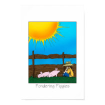Pondering Piggies posters