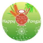 Pongal - South Indian festival Round Stickers