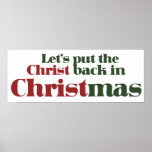 Pongamos al Cristo detrás en navidad Poster