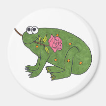 Pongo Frog with Rose (Magnet)