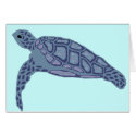 Poni(purple) sea turtle blank card by marcya7 Poni(purple) sea turtle blank card