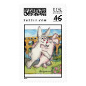 Pont du Gard Rabbits Dancing Custom Postage Stamps by zooogle Pont du Gard Rabbits Dancing Custom Postage Stamps