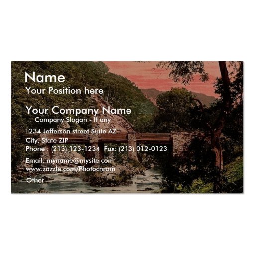 Pont-y-Pair, Bettws-y-Coed (i.e. Betws), Wales rar Business Card Template
